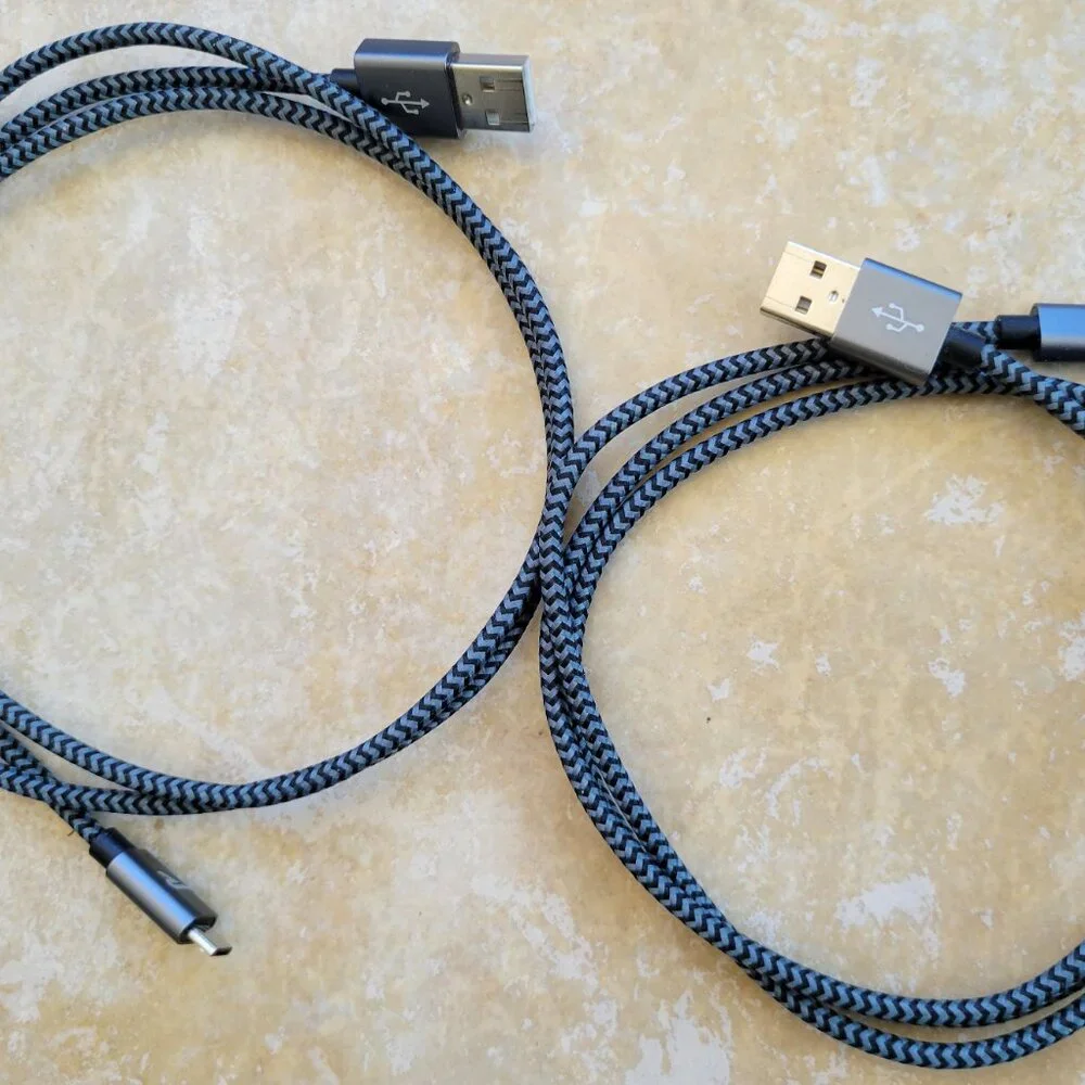 USB A to Micro USB Cable, 3 Feet, 2-Pack